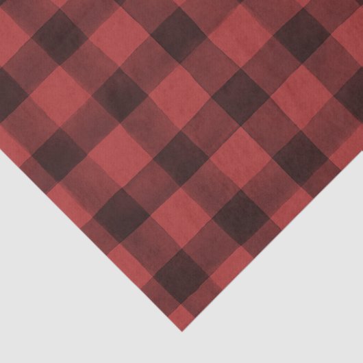 Rustikales roter und schwarzer Büffel-kariertes Seidenpapier (Ausschnitt)