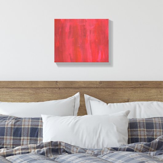 Rustikales Rotes Abstrakt Leinwanddruck (Insitu (Schlafzimmer))