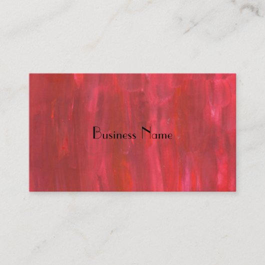 Rustikales Rotes Abstrakt Visitenkarte (Vorderseite)