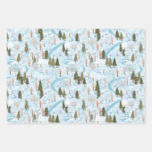 Rustikales Rotes Barland Winter Weihnachten Geschenkpapier Set (Vorderseite 2)