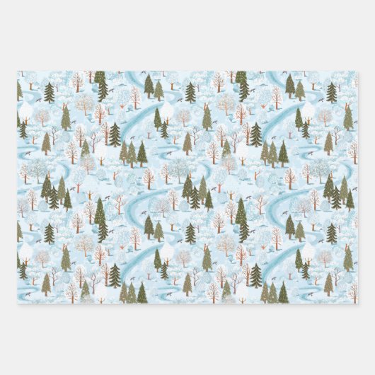 Rustikales Rotes Barland Winter Weihnachten Geschenkpapier Set (Vorderseite 2)