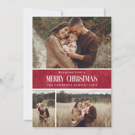 Rustikales Rotes Bauernhaus Weihnachten 3 Foto Col (Vorderseite)