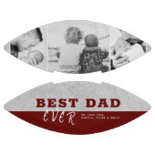 Rustikales Rotes Bestes Vater Vatertag 3 FotoColla Football (Paneele)