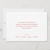 Rustikales Rotes Blätter Custom Foto Weihnachtskar Dankeskarte (Rückseite)