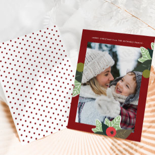 Rustikales Rotes Botanisches Foto Weihnachten