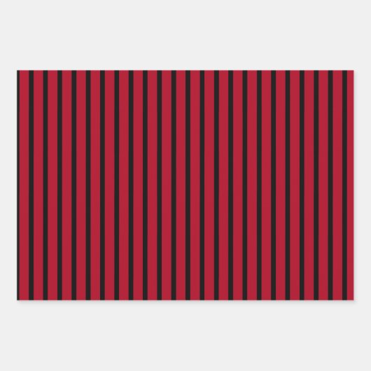 Rustikales Rotes Buffalo Kariert Polka Dots Streif Geschenkpapier Set (Vorderseite 3)