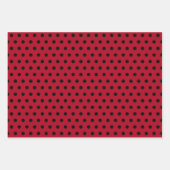 Rustikales Rotes Buffalo Kariert Polka Dots Streif Geschenkpapier Set (Vorderseite 2)
