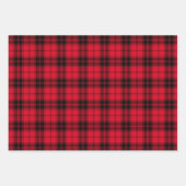 Rustikales Rotes Buffalo Kariert Polka Dots Streif Geschenkpapier Set (Vorderseite)