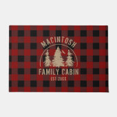 Rustikales Rotes Buffalo, Karierter Wald, Personal Fußmatte (Vorderseite)