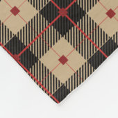 Rustikales Rotes Buffalo Kariertes Muster Elche Fleecedecke (Ecke)