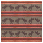 Rustikales, rotes Elchmuster Stoff (Nahaufnahme)