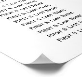 Rustikales, rotes, elegantes Blumenmuster Poster (Ecke)