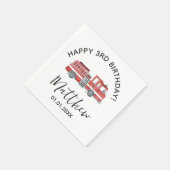 Rustikales rotes Feuerzeug Glückwunsch zum Geburts Serviette (Ecke)