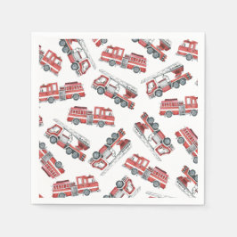 Rustikales rotes Feuerzeug Glückwunsch zum Geburts Serviette