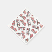 Rustikales rotes Feuerzeug Glückwunsch zum Geburts Serviette (Ecke)