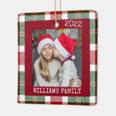 Rustikales Rotes Foto Buffalo Karierte Einrichtung Keramikornament (Links)