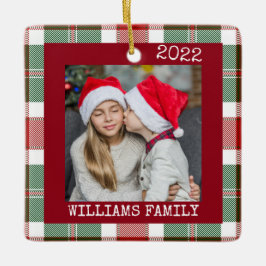 Rustikales Rotes Foto Buffalo Karierte Einrichtung Keramikornament