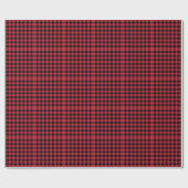Rustikales rotes Gingham Block Kariertes Muster Geschenkpapier (Flach)