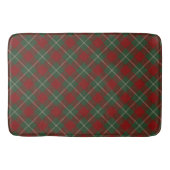 Rustikales rotes Grün und Beige Tartan Kariertes M Badematte (Vorderseite)