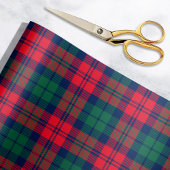 Rustikales Rotes Grün und Marine Holiday Tartan Ka Geschenkpapier