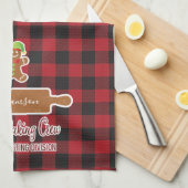 Rustikales, rotes Kariertes Urlaubserlebnis Mit Mo Geschirrtuch (Viertel Falte)