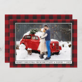 Rustikales Rotes Kariertes Weihnachten Gerahmtes P (Vorne/Hinten)