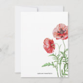 Rustikales Rotes Mohn Ihr Foto Save the Date Einladung (Rückseite)