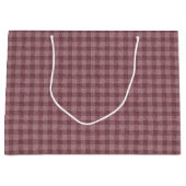 Rustikales, rotes Muster Große Geschenktasche Geschenktüte (Vorderseite)