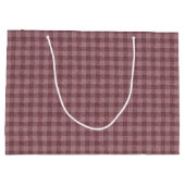 Rustikales, rotes Muster Große Geschenktasche Geschenktüte (Rückseite)