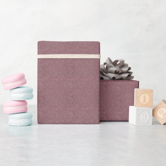 Rustikales rotes Parquet-Muster - Papierrolle Geschenkpapier (Babyparty)