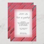 Rustikales Rotes Party Einladung (Vorne/Hinten)