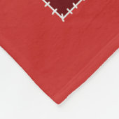 Rustikales rotes Patchwork - Quilkarton Monogramm Fleecedecke (Ecke)