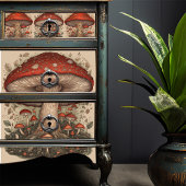 Rustikales Rotes Pilz Kunst-Entdeckungsreise Seidenpapier