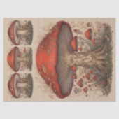 Rustikales Rotes Pilz Seidenpapier (Vorderseite)