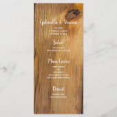 Rustikales Rotes Poinsettia Country Winter Wedding Menükarte (Rückseite)