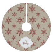 Rustikales rotes polyester weihnachtsbaumdecke (Vorderseite)