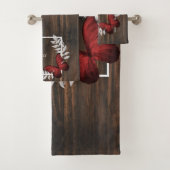 Rustikales Rotes Schmetterling Personalisiertes Ba Badhandtuch Set (Insitu)