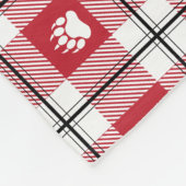 Rustikales rotes schwarzer u. weißer fleecedecke (Ecke)