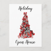 Rustikales Rotes Schwarzes Buffalo Karo Weihnachte Postkarte (Vorderseite)