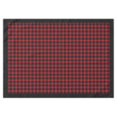 Rustikales Rotes Tablett Zeitloser Karierter Akzen Tischdecke (Vorderseite (Horizontal))
