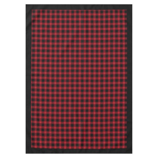 Rustikales Rotes Tablett Zeitloser Karierter Akzen Tischdecke (Vorderseite)