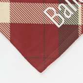 Rustikales Rotes Tartan Kariertes Personalisiertes Fleecedecke (Ecke)