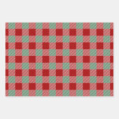 Rustikales rotes und grünes Kariertes Muster Geschenkpapier Set (Vorderseite 2)