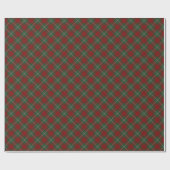 Rustikales rotes und grünes Tartan-Kariertes Muste Geschenkpapier (Flach)
