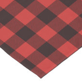 Rustikales rotes und schwarzes Flanell Kariertes M Kurzer Tischläufer (Ecke)