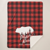 Rustikales Rotes und Schwarzes Papaybear Flanell P Sherpadecke (Vorderseite)