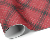 Rustikales Rotes und Schwarzes Tartan | Weihnachte Geschenkpapier (Rolleneckpunkt)