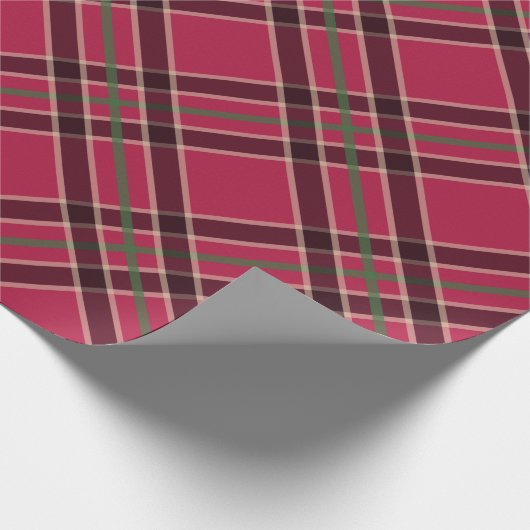 Rustikales Rotes Urlaubspapier Geschenkpapier (Ecke)