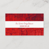 Rustikales Rotes Weiß Vintage Textur Visitenkarte (Vorderseite)