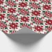 Rustikales Rotgrünes Weihnachtsgebäck Geschenkpapier (Ecke)